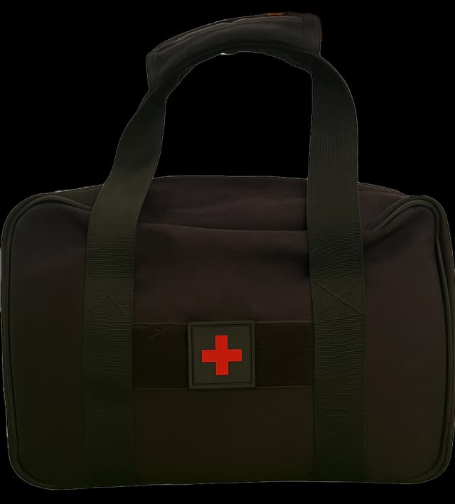 Tactical First Aid Kit by Hard Shell showing side view of durable pouch with MOLLE attachment.