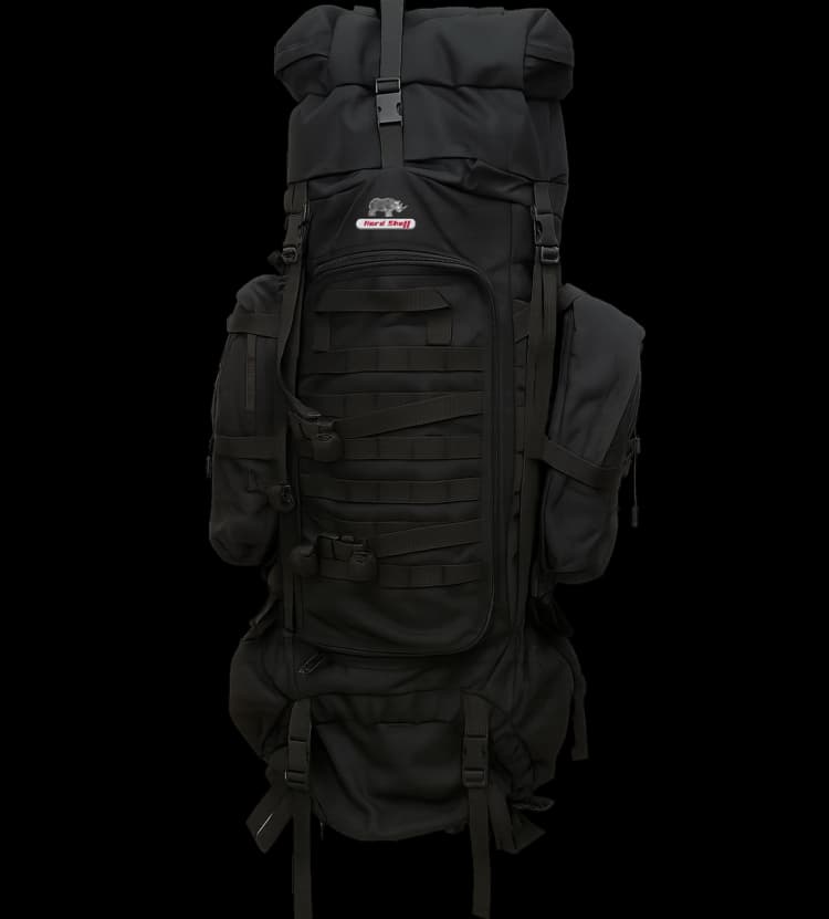 Tactical gear backpack from Hard Shell featuring heavy-duty zippers and rugged construction.