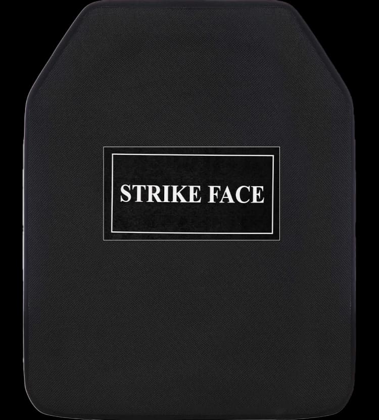 RhinoCore RF1 Hard Armor Plate Front view showing the clearly marked “STRIKE FACE” ballistic protection surface.