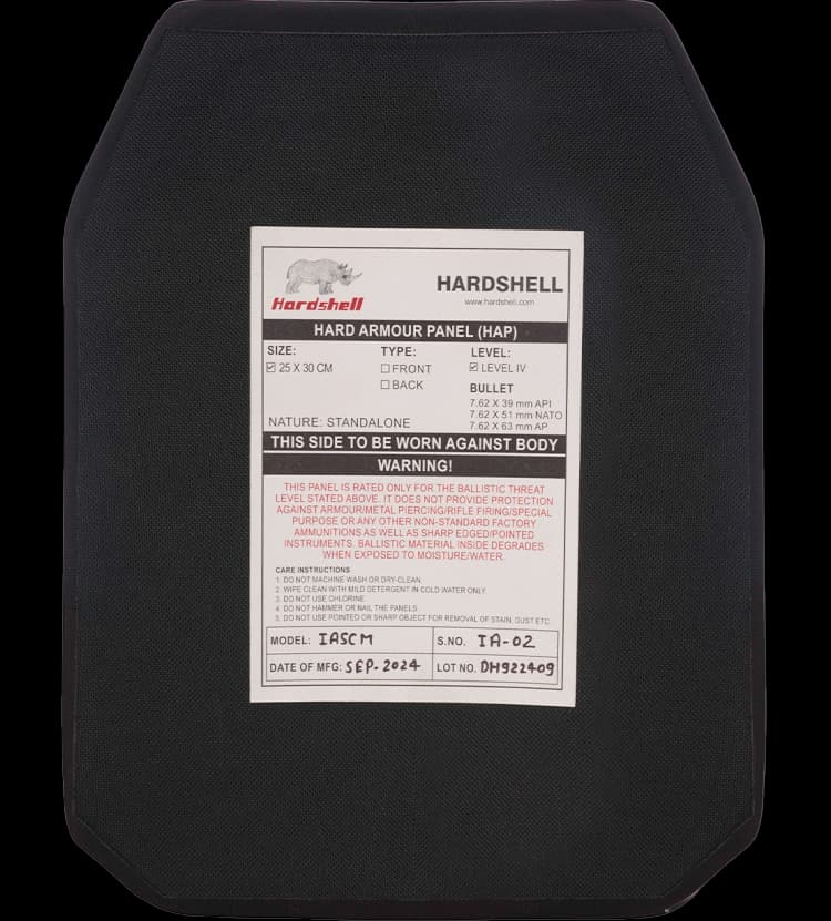 Hard Shell RhinoCore RF3 ballistic plate designed for military, police, and tactical operations.