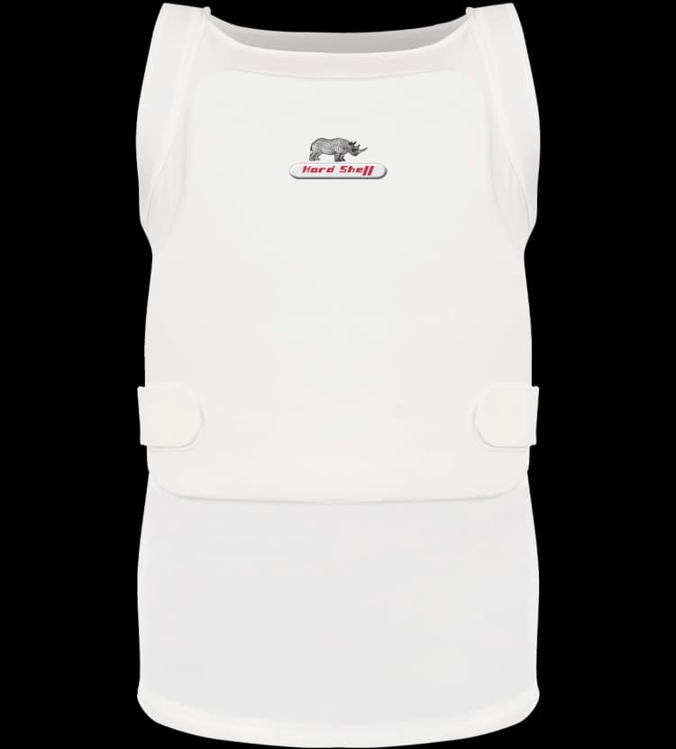 Ghost Shoot Front Angle White vip undervest vest by Hard Shell, designed for discreet ballistic protection and lightweight comfort.
