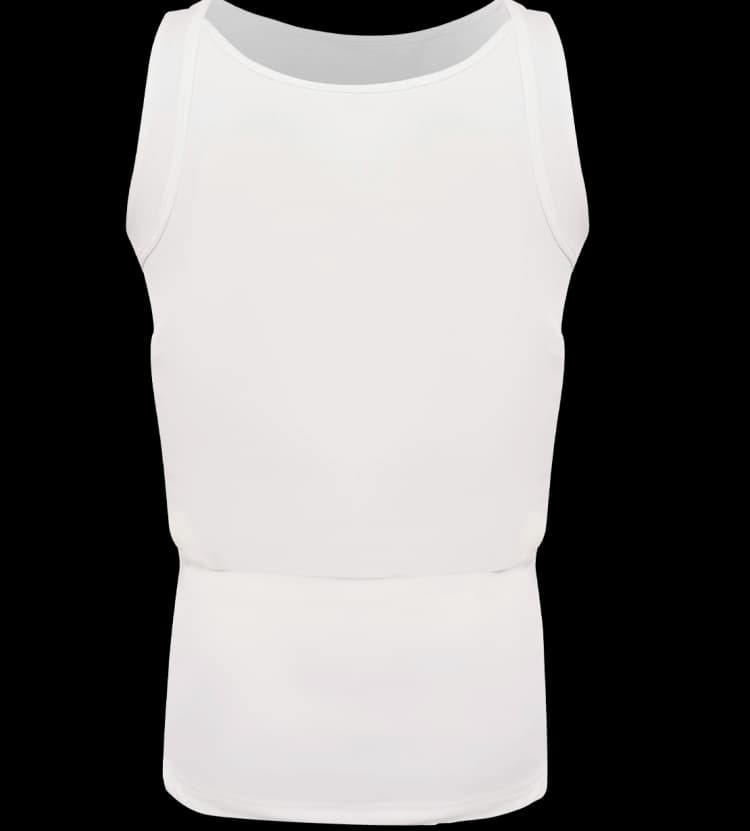 Back view of Hard Shell vip undervest showing lightweight, flexible ballistic protection design.