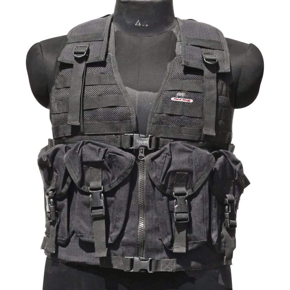 tactical vest front side hardshell