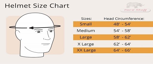 Helmet size chart Helmet size chart