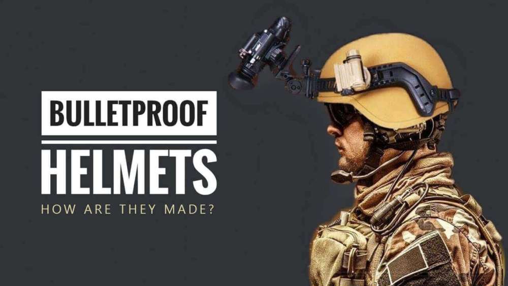 How Are Bulletproof Helmets Made? soldier wearing a fully equipped bulletproof helmet of tan color