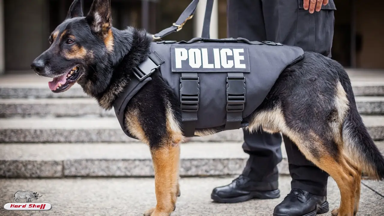 K9 wearing body amor vest